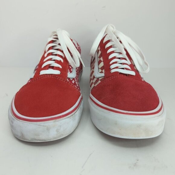 Vans Red Classic / Checkerboard Old Skool Sneakers, Men's 13 - Picture 3 of 10